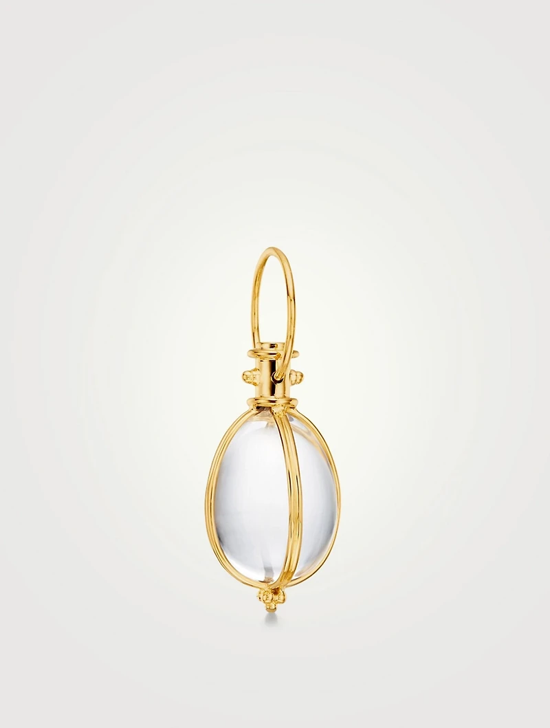 18K Gold Classic Amulet With Crystal