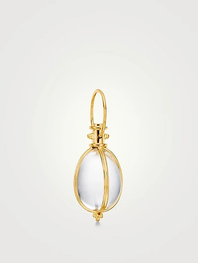 18K Gold Classic Amulet With Crystal