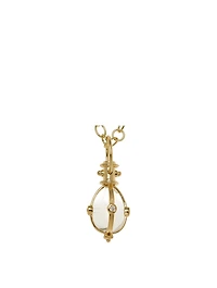 18K Gold Classic Amulet With Crystal And Diamonds