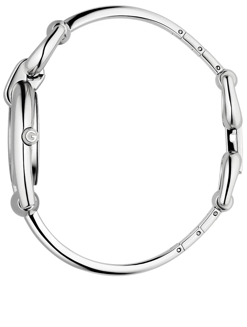 Horsebit Goldtone Bracelet Watch With Diamonds