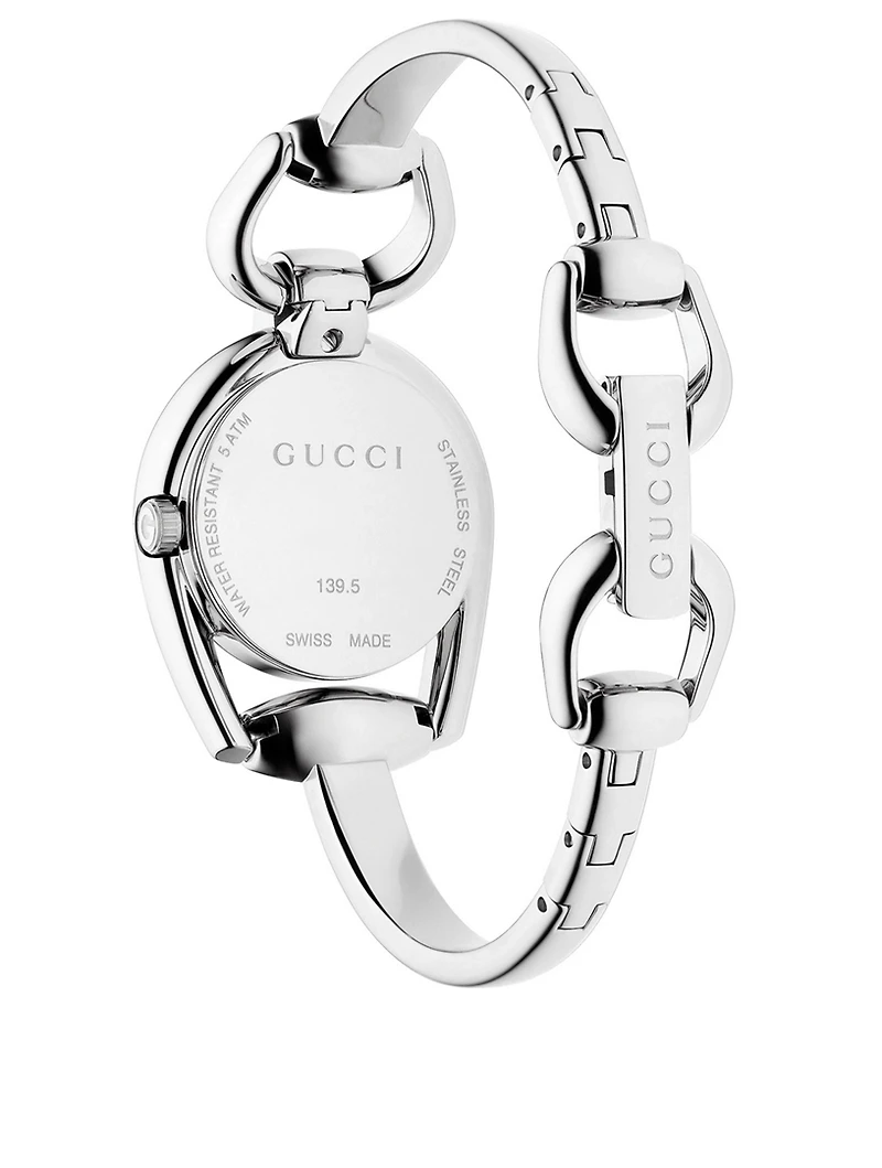 Horsebit Goldtone Bracelet Watch With Diamonds