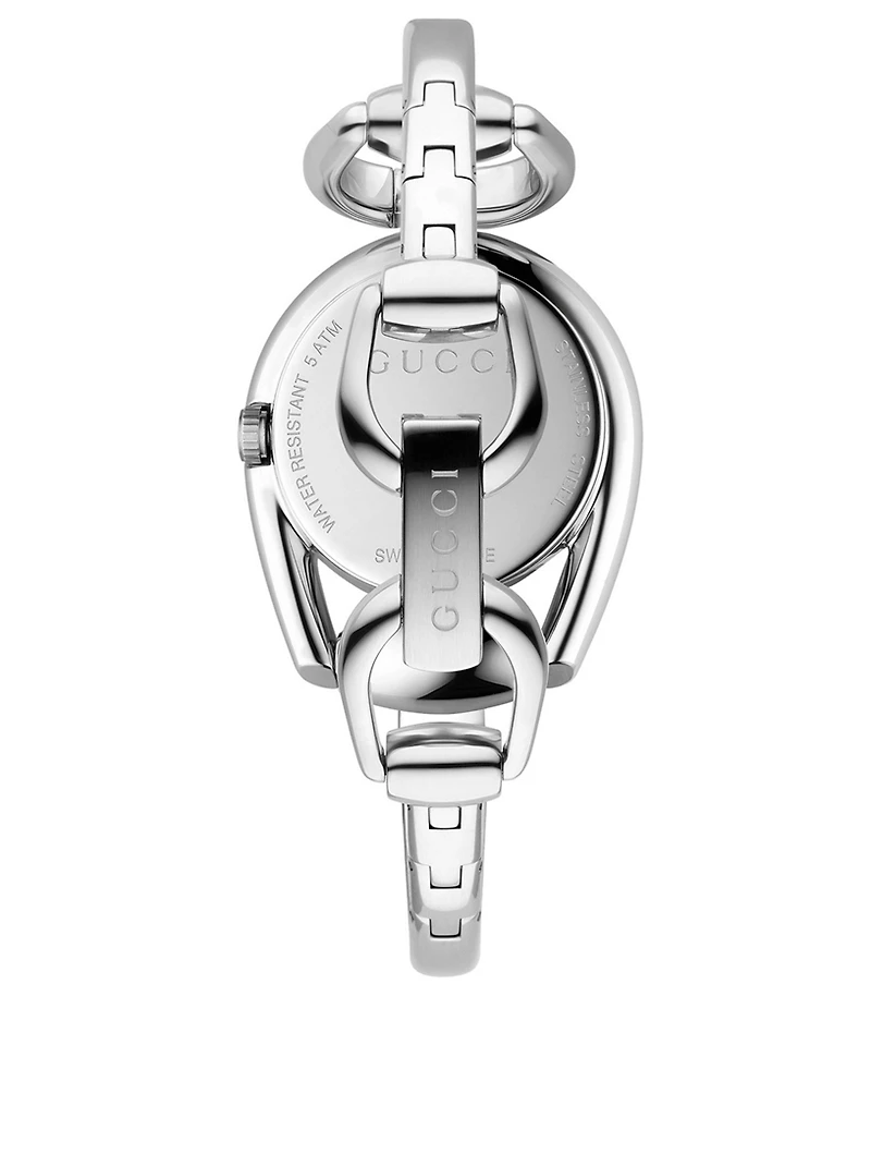 Horsebit Goldtone Bracelet Watch With Diamonds