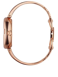 Large Guccisima Rose Goldtone Bangle Bracelet Watch