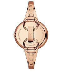 Large Guccisima Rose Goldtone Bangle Bracelet Watch