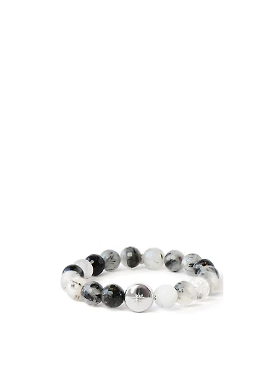 Bohème Sterling Silver Tourmalinated Quartz Bracelet With Topaz