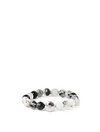 Bohème Sterling Silver Tourmalinated Quartz Bracelet With Topaz