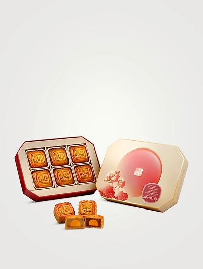 Six-Piece Mini Lotus Seed Paste Mooncakes With Yolk