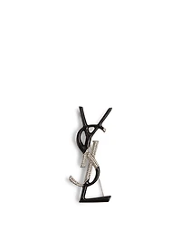 Opyum YSL Monogram Brooch With Crystals