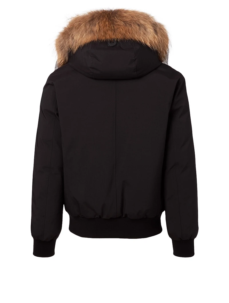 Dorian Down Bomber Jacket With Fur Hood