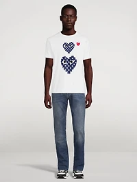 Double Heart T-Shirt Polka Dot Print