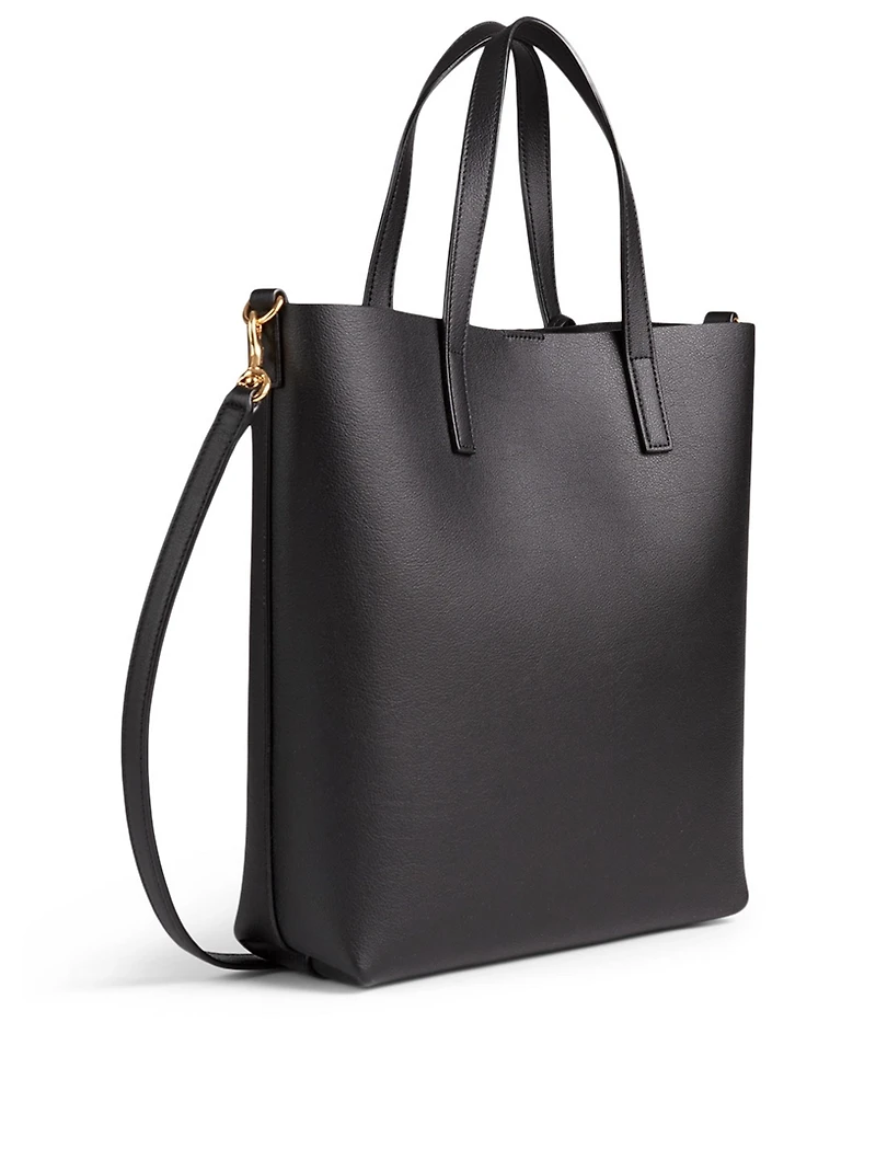 Toy North South Leather Tote Bag