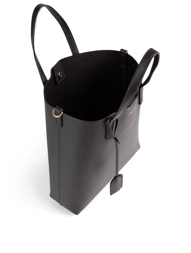 Toy North South Leather Tote Bag