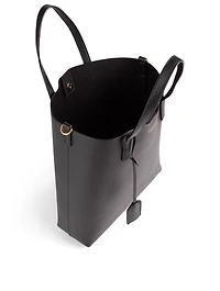 Toy North South Leather Tote Bag