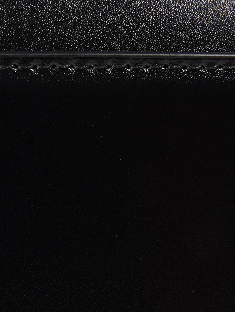 Small Hourglass Leather Top Handle Bag