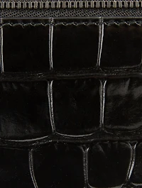 BB Phone Croc-Embossed Leather Chain Bag