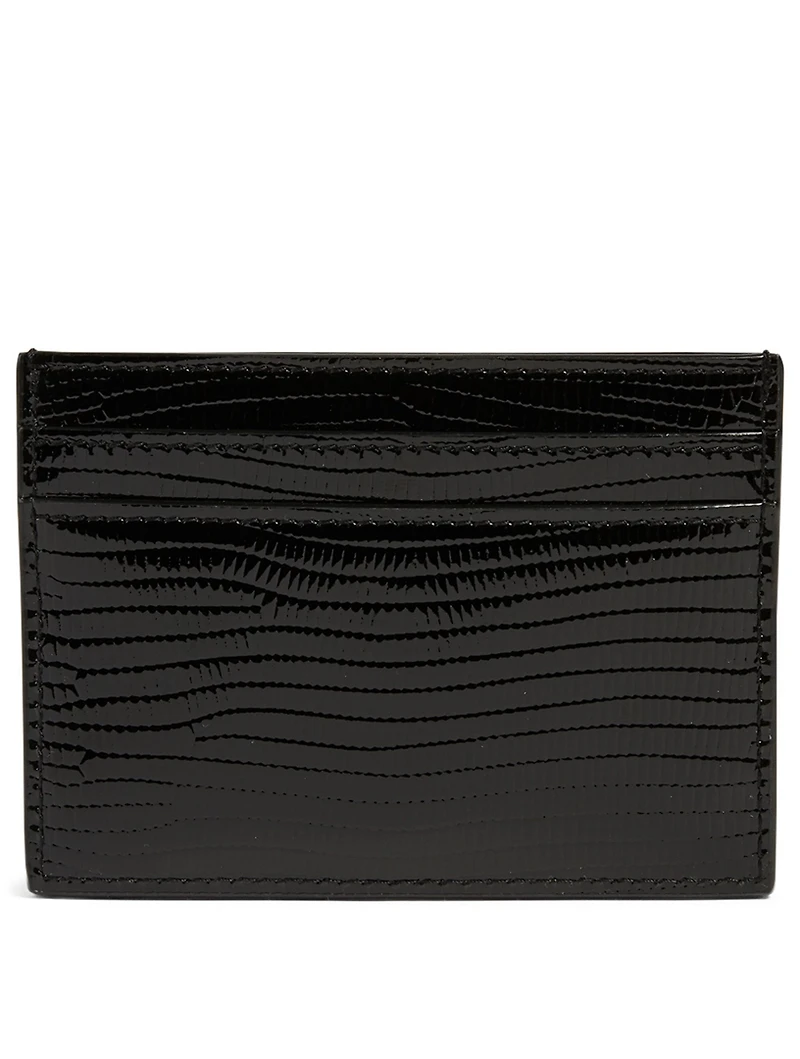 YSL Monogram Embossed Patent Leather Card Holder