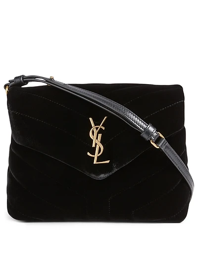 Toy Lou Lou YSL Monogram Velvet Crossbody Bag