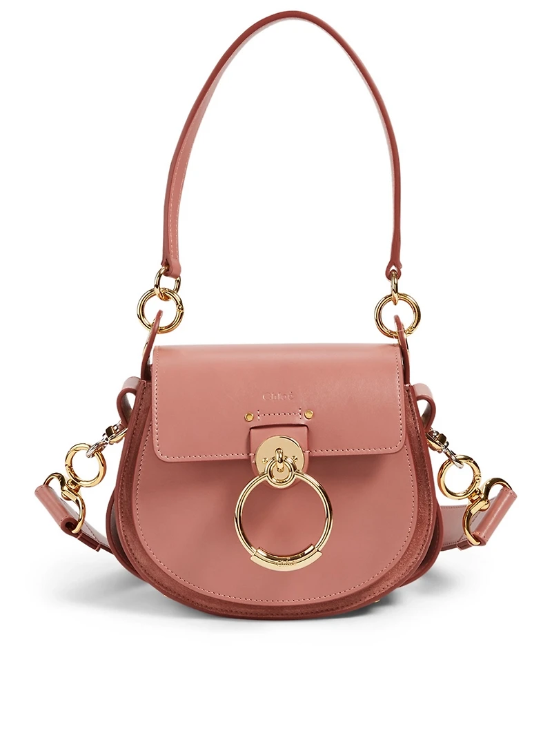 Small Tess Leather And Suede Saddle Bag