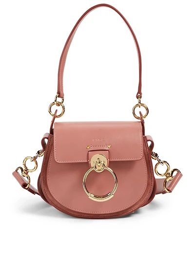 Small Tess Leather And Suede Saddle Bag