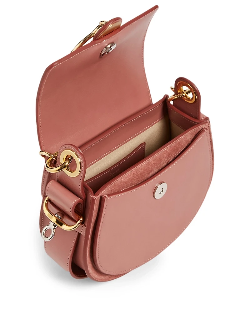 Small Tess Leather And Suede Saddle Bag