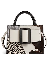 Bobby 23 Calf Hair Patchwork Top Handle Bag