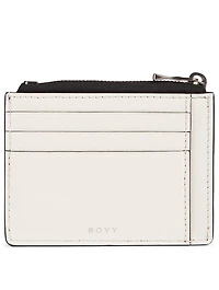 Buckle Calf Hair Patchwork Card Holder