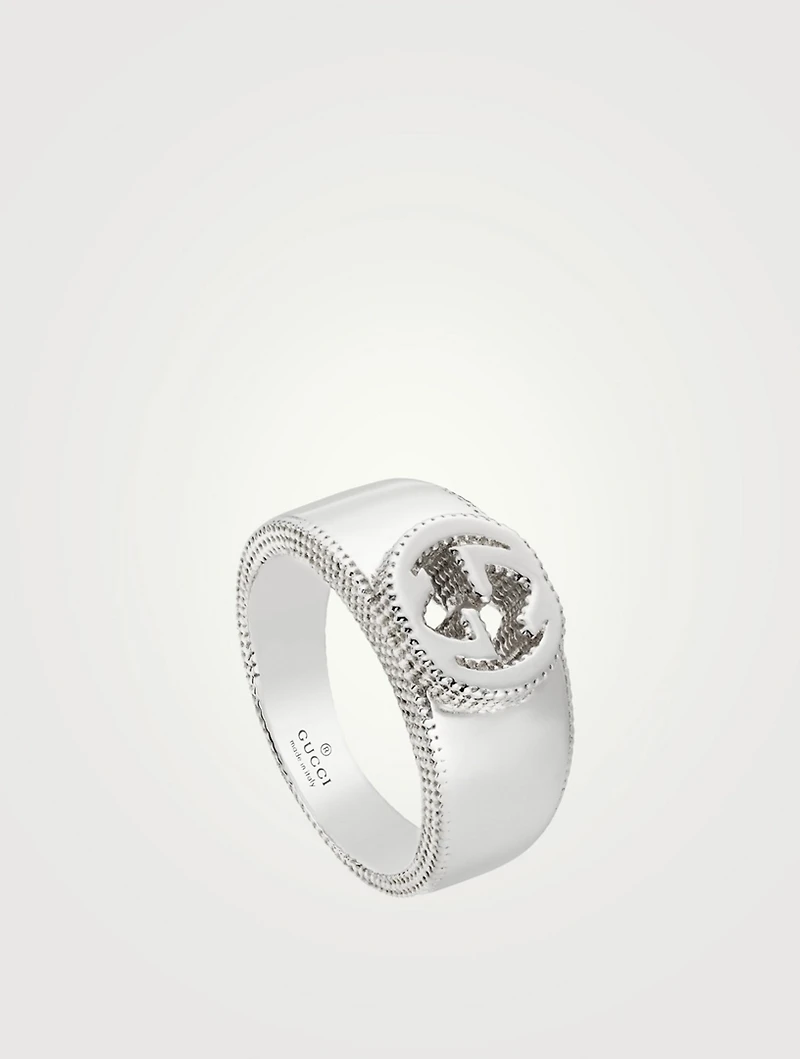 Interlocking G Silver Ring