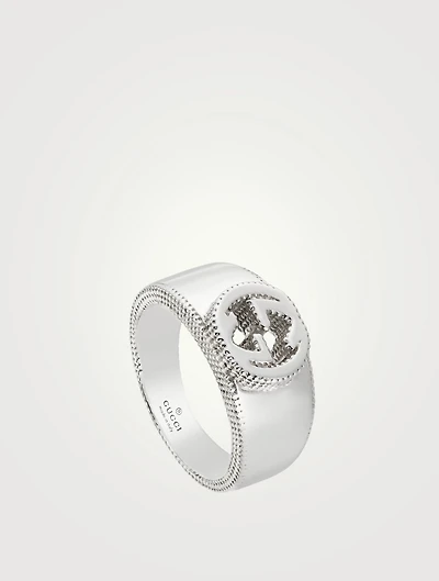 Interlocking G Silver Ring