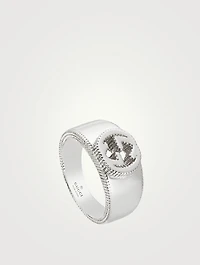 Interlocking G Silver Ring