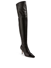 Stefanie Leather Heeled Over-The-Knee Boots