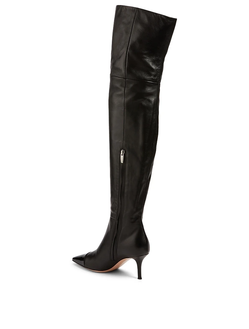Stefanie Leather Heeled Over-The-Knee Boots