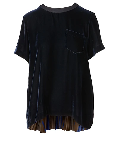 Velvet Short-Sleeve Top