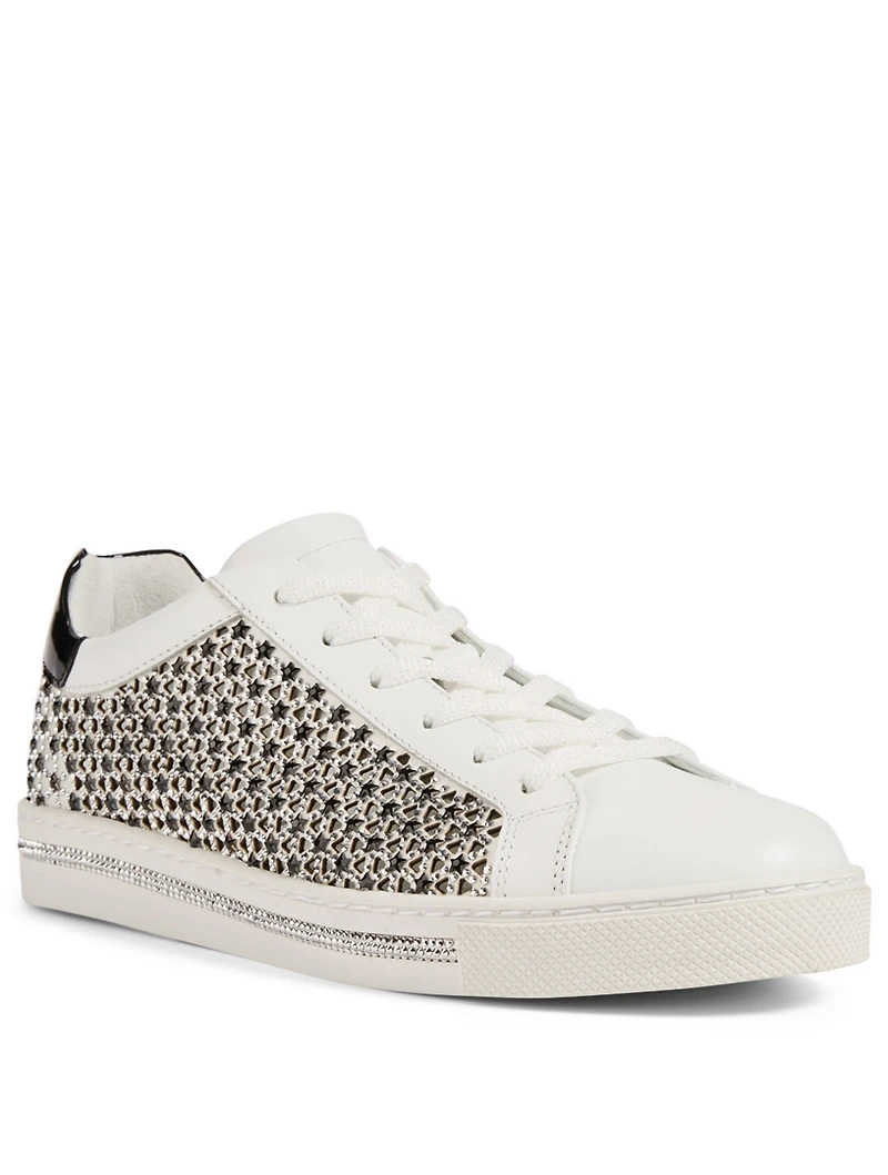 Xtra Stelina Crystal Star Leather Sneakers