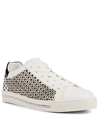 Xtra Stelina Crystal Star Leather Sneakers