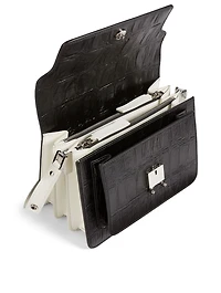 Trunk Croc-Embossed Leather Bag