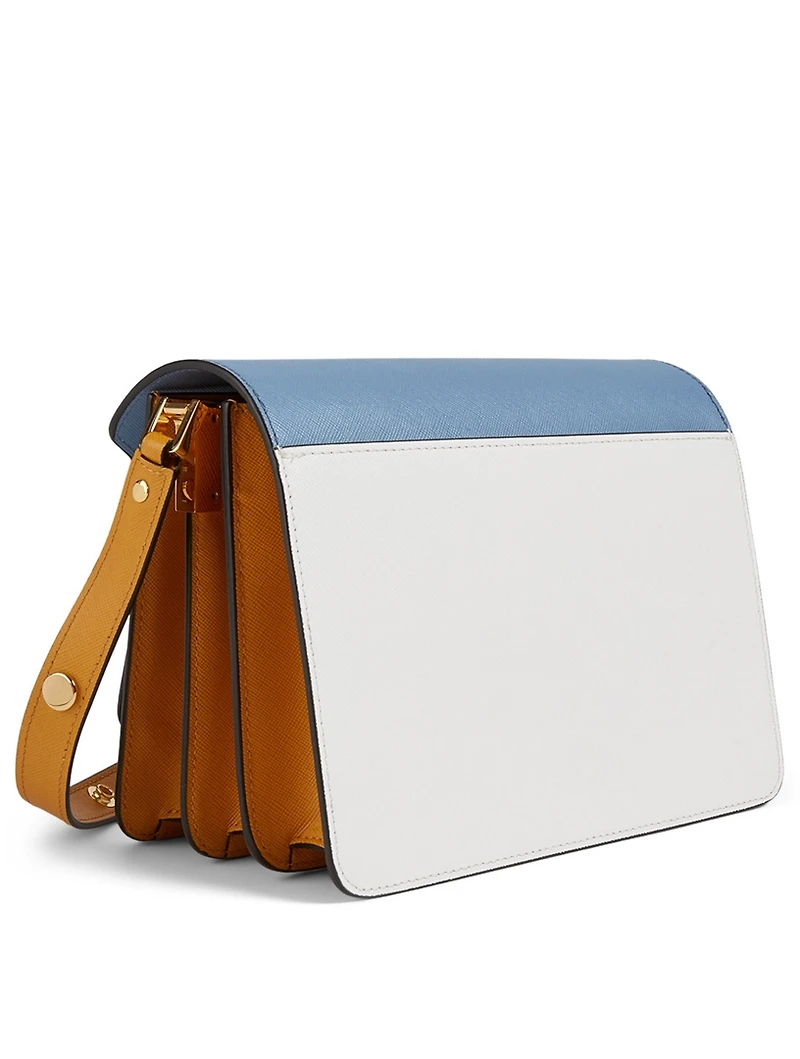 Trunk Colourblock Saffiano Leather Bag