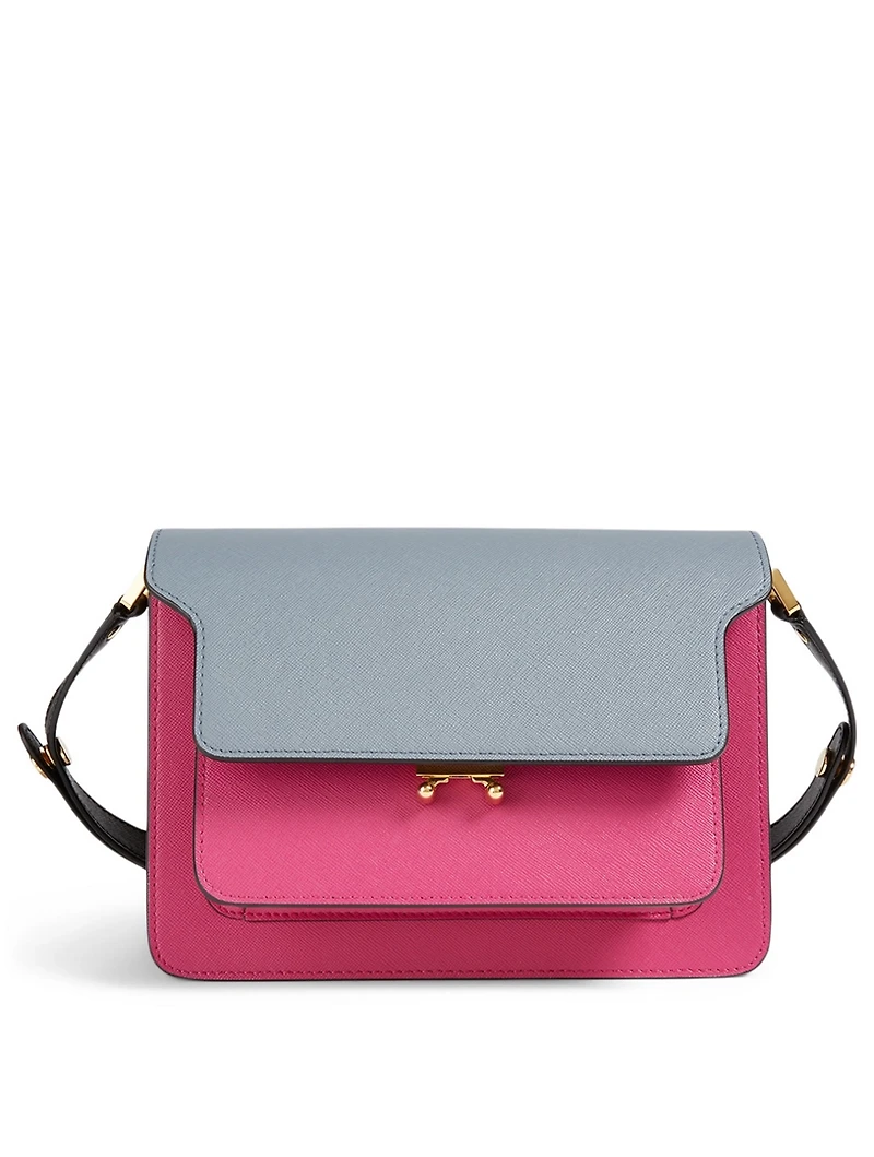 Trunk Colourblock Saffiano Leather Bag