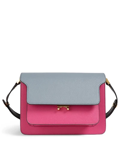 Trunk Colourblock Saffiano Leather Bag