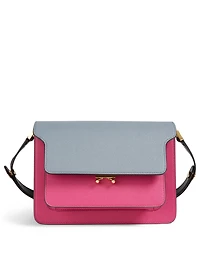 Trunk Colourblock Saffiano Leather Bag