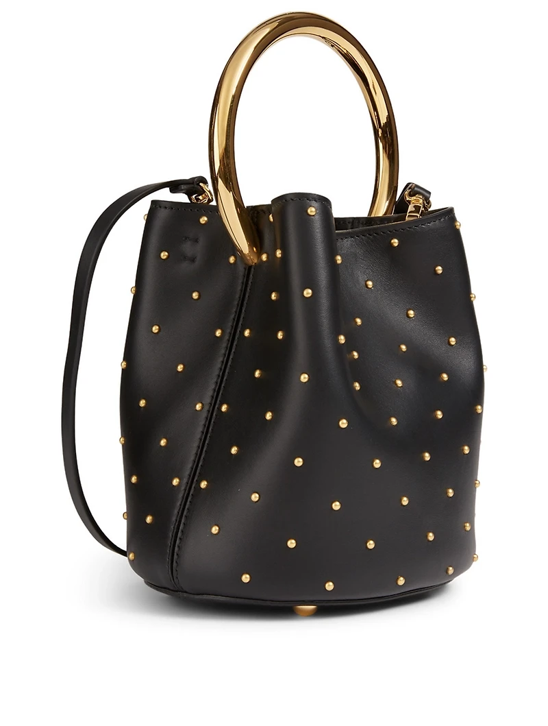 Pannier Studded Leather Bucket Bag