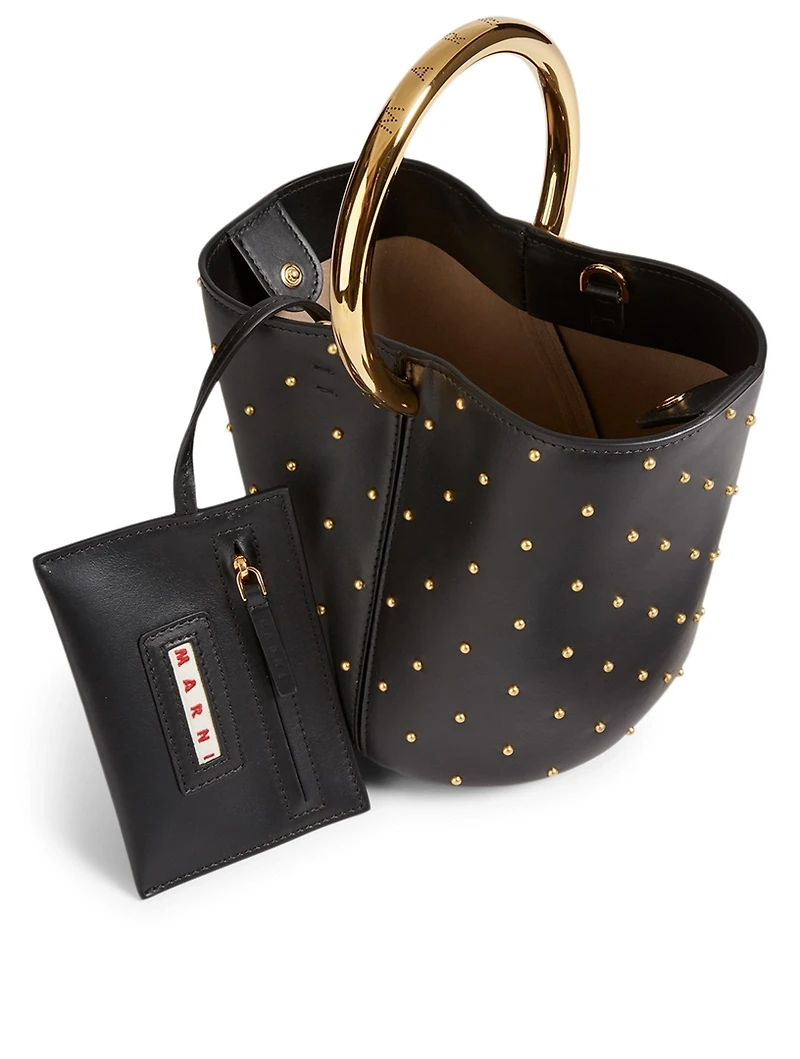 Pannier Studded Leather Bucket Bag