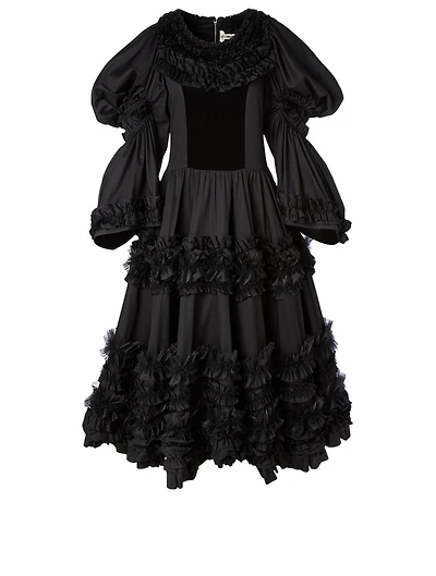 Satin And Velveteen Dress