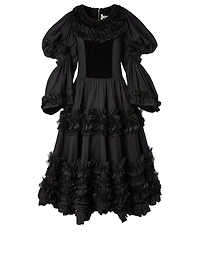 Satin And Velveteen Dress