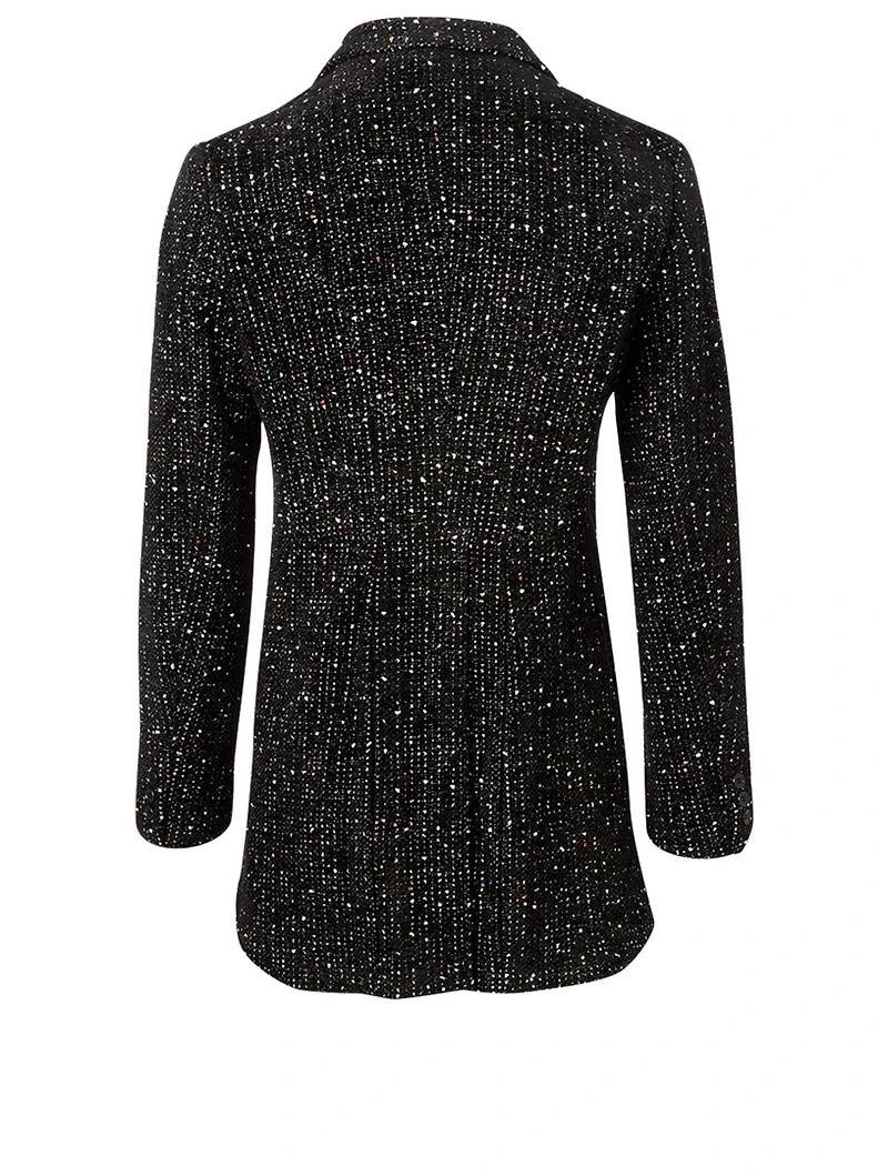 Wool-Blend Tweed Sequin Jacket