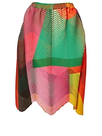 Pleated Skirt In Abstract Print