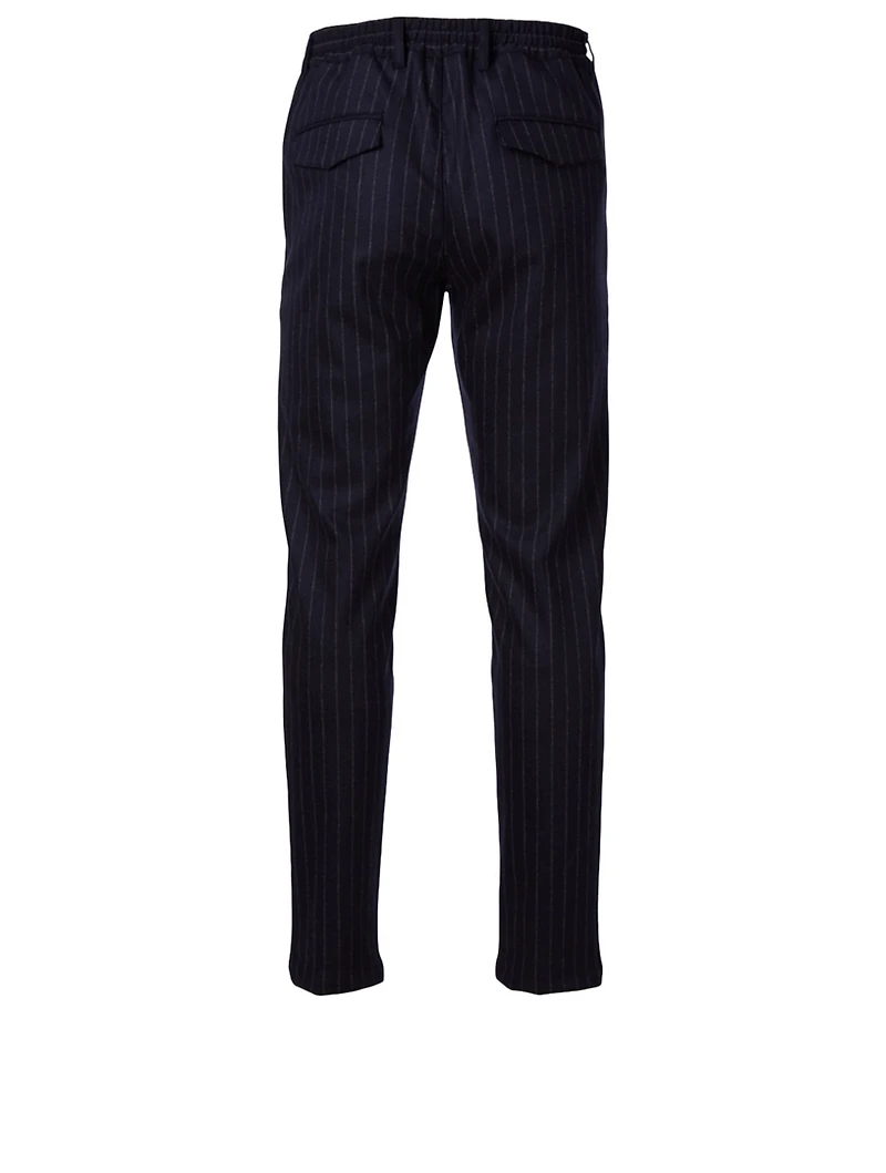 Wool And Cashmere Pants Pinstripe Print