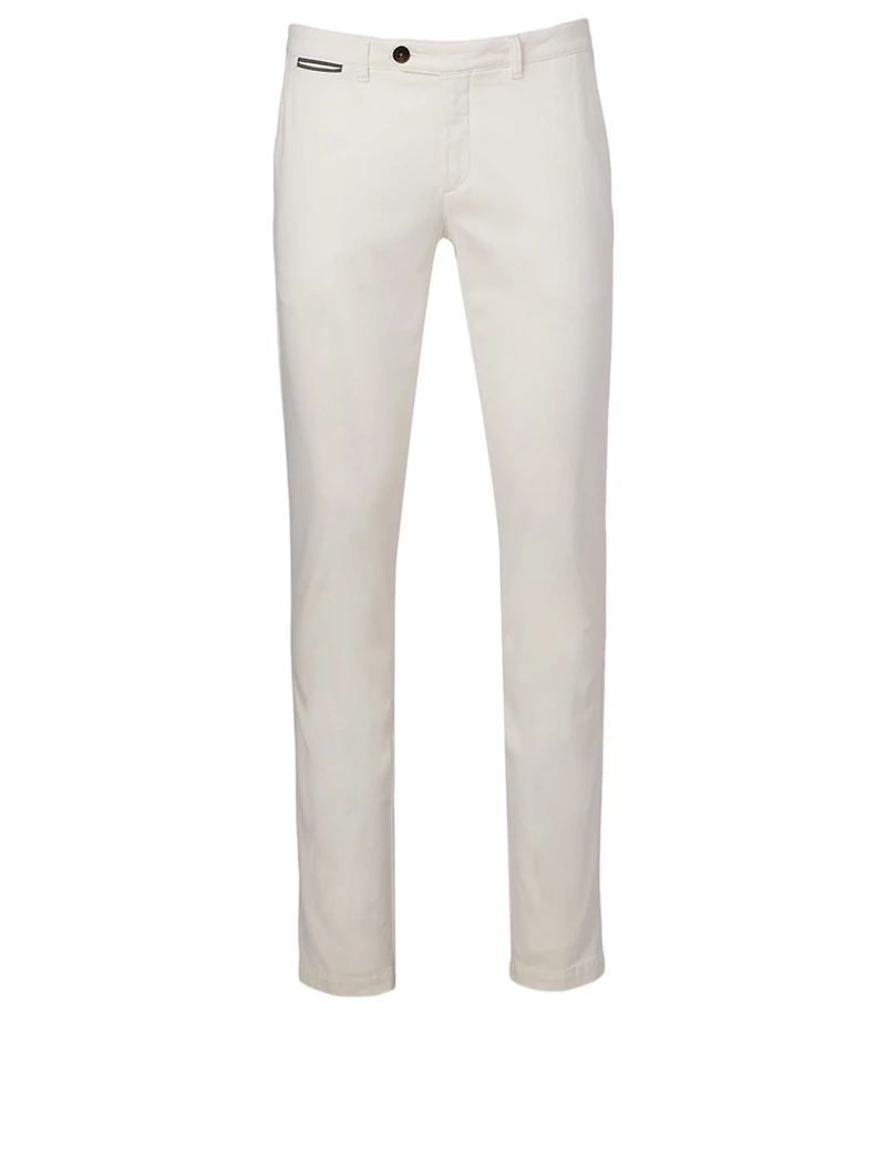 Cotton Straight-Leg Pants
