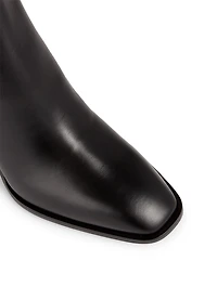 Leandra Leather Heeled Ankle Boots