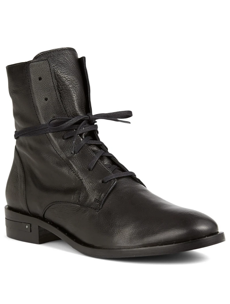 Alanis Leather Combat Boots