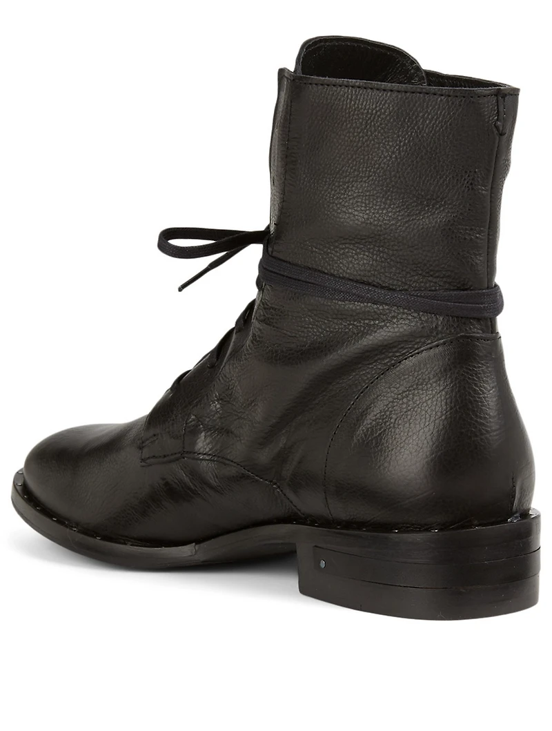 Alanis Leather Combat Boots